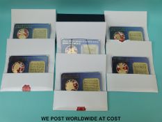 Six Longest Reining Monarch gem set coins