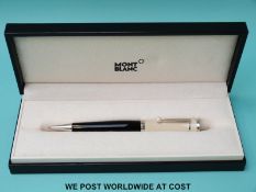 Montblanc Greta Garbo limited edition ballpoint pen with cream waisted cap,