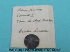 Edward I silver penny,