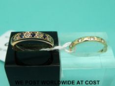Two 9ct gold rings,