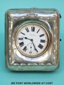 Kemp Brothers, Bristol Goliath pocket watch in hallmarked silver mounted Walker & Hall holder,