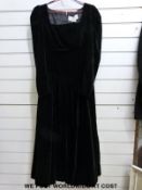 A Gina Fratini black velvet vintage ball gown,