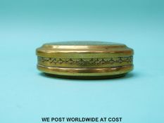 A brass snuff box E Hughes, Ledbury,