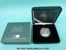A 2000 Queen Mother silver proof piedfort crown,
