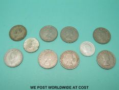 Two 'Worlds Smallest' silver coins and further cased coins