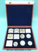A collection of coins including silver Cook Islands, Maple Leaf,