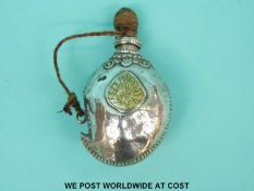 A probably middle Eastern white metal scent bottle,