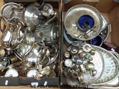 A large collection of silver plated ware to include Viners, Elkington, trays, teaware etc.