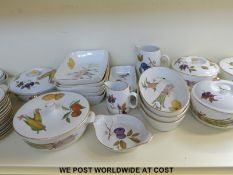 Over 100 pieces of Royal Worcester Evesham dinner and tea ware.