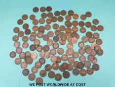 A collection of farthings,