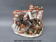 A Capodimonte figurine 'Cheating Wine Merchant' by Geremano Cortese