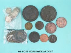 A quantity of coins to include 