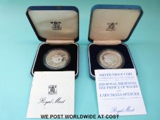 A 1983 Falkland Islands cased proof silver crown (50 pence) commemorating 150th anniversary,