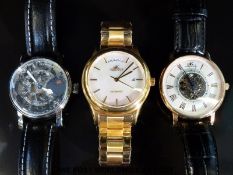Three Adee Kaye gentleman's wristwatches,