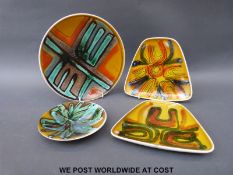 Four pieces of Poole pottery