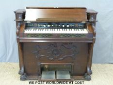 Victorian mahogany harmonium (W120 x D54 x H102cm)
