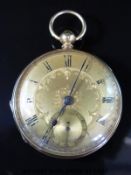 W B Last of Castle Street, Shrewsbury Victorian 18ct gold pocket watch with fusee lever movement,