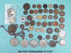 Approximately 120g of pre 1947 etc silver coinage together with a quantity of sundry coinage and