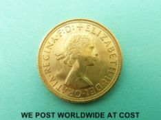 A 1958 gold full sovereign