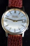 Bulova Accutron 18ct gold gentleman's wristwatch with date aperture,