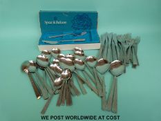 A quantity of retro Spear & Jackson Crystal pattern cutlery, some boxed,