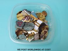 A quantity of badges and medals to include sports, Sunday schools, King George V Silver Jubilee,