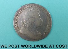 A 1723 George I SSC shilling, F obverse,