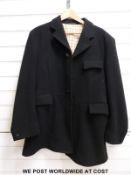 A gentleman's black wool hunt coat by Pytchley