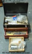 A tool chest of milling/lathe tools including replacable tips, flycutter head,