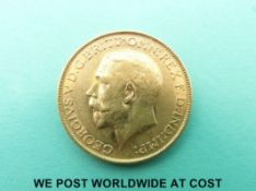 A 1911 George V gold full sovereign