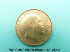 A 1907 Edward VII gold full sovereign