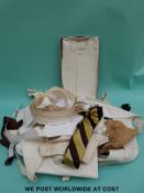A quantity of vintage gentleman's shirts and collars in various sizes together with a quantity of