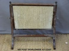 A 19thC bevelled edge swing frame toilet mirror (width 54cm)