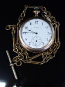 Elgin gold plated gentleman's pocket watch with 15 jewel movement numbered 11657751,