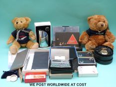 A quantity of Concorde related British Airways items to include hip flask, Links of London keyring,