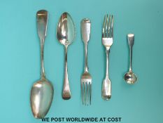 A quantity of Georgian and later hallmarked silver cutlery,