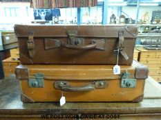 Vintage suit/brief cases, one marked E.A.D.