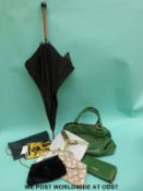 Leather bag, vintage purses and clutch bags,