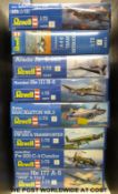 Eight Revell 1:72 scale model aircraft kits,
