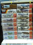 Sixteen Matchbox 1:72 scale model aircraft kits,