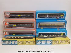 Fourteen Airfix, Lima and Grafar 00 gauge carriages,