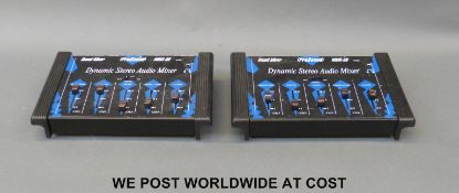 Two Prosound MMX 50 mixing desks