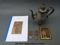 A Victorian medal pair comprising Indian Mutiny medal stamped 2391 William Northover 37th Foot and