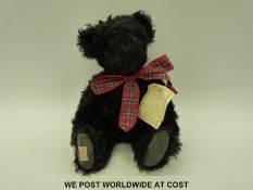 Deans Rag Book Marvin teddy bear with jointed limbs and tartan bow limited edition 36/250 (40cm