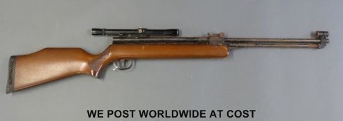 Sterling Armament Co HR81.22 bolt action air rifle with BSA 4x20 scope, serial number 2014.