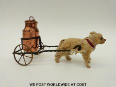 A possibly Edwardian toy dog made from real fur,
