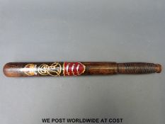 Edward VII truncheon with Essex coat of arms