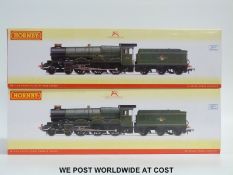 Two Hornby 00 gauge locomotives Clun Castle R2850 and Penrice Castle R3118 in original boxes