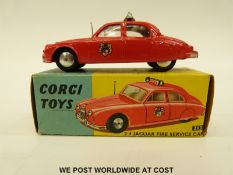 Corgi Toys diecast model 2.4 Jaguar Fire Service Car, 213, in original box.