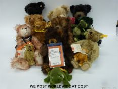 Sixteen Steiff, Merrythought, Herman and other mohair teddy bears,